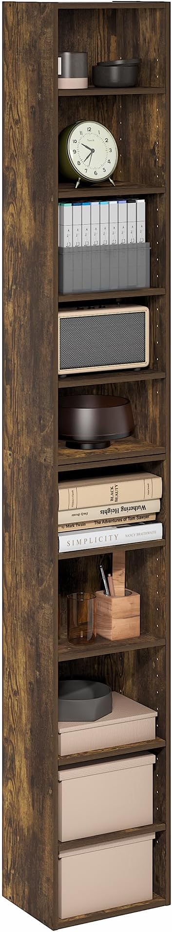 Furinno PASIR Book Shelf, 10-Tier Bookshelf, Bookcase