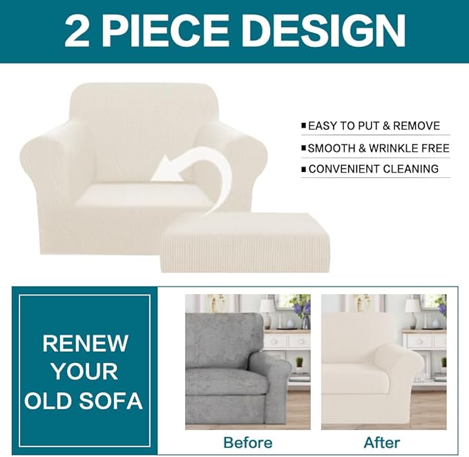 Turquoize 2 Piece Chair Covers Armchair Covers