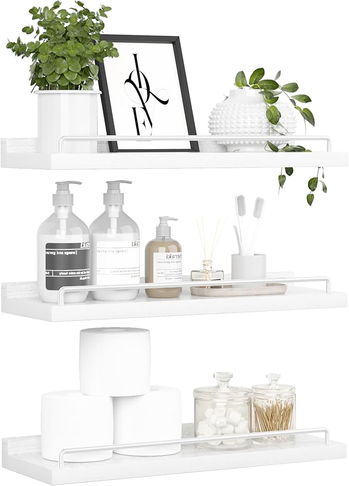 RYOFOBETTO Floating Shelves for Wall Decor, Living Room, Picture Frames