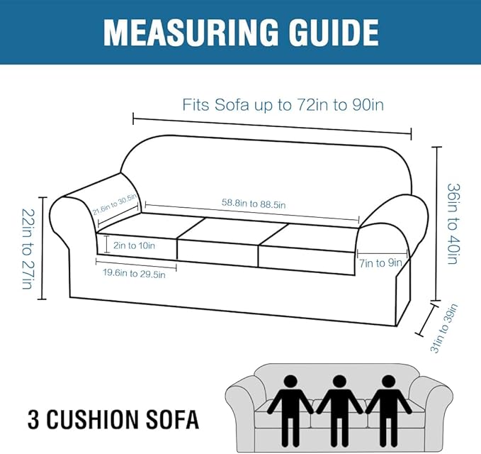 H.VERSAILTEX Modern Velvet Plush High Stretch Sofa Slipcover Furniture