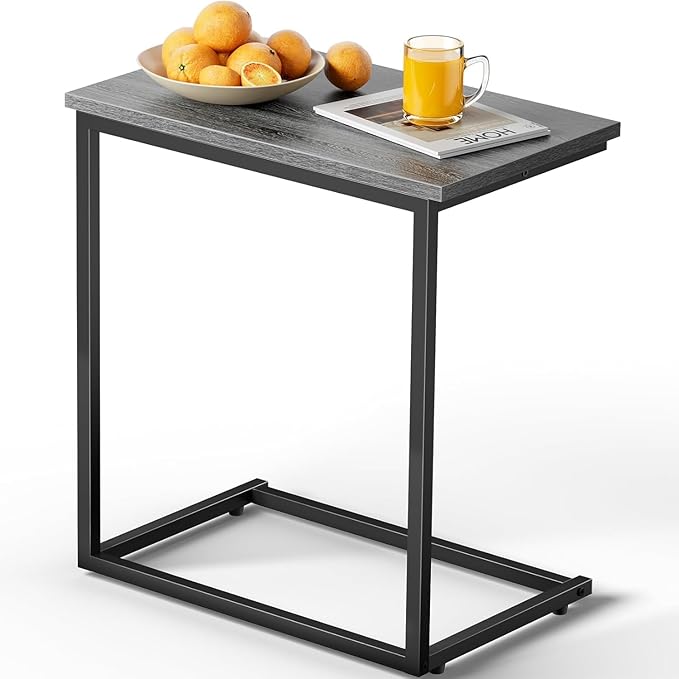 Pipishell C Shaped End Table 27 Inches High, Side Table