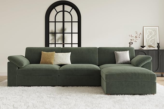 EASE MOOSE Oversized Sectional Modular Sofa, Deep Seat Modular Sectional Cloud
