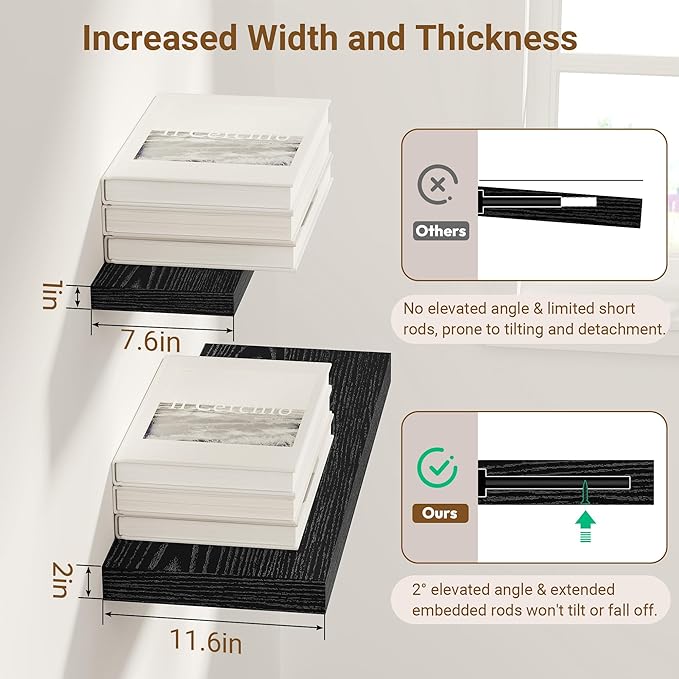 24 Inch Floating Shelves, 12 Inch Deep Floating Shelves
