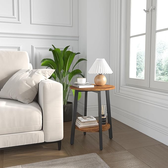 sthmec Side Table, Small Round End Table