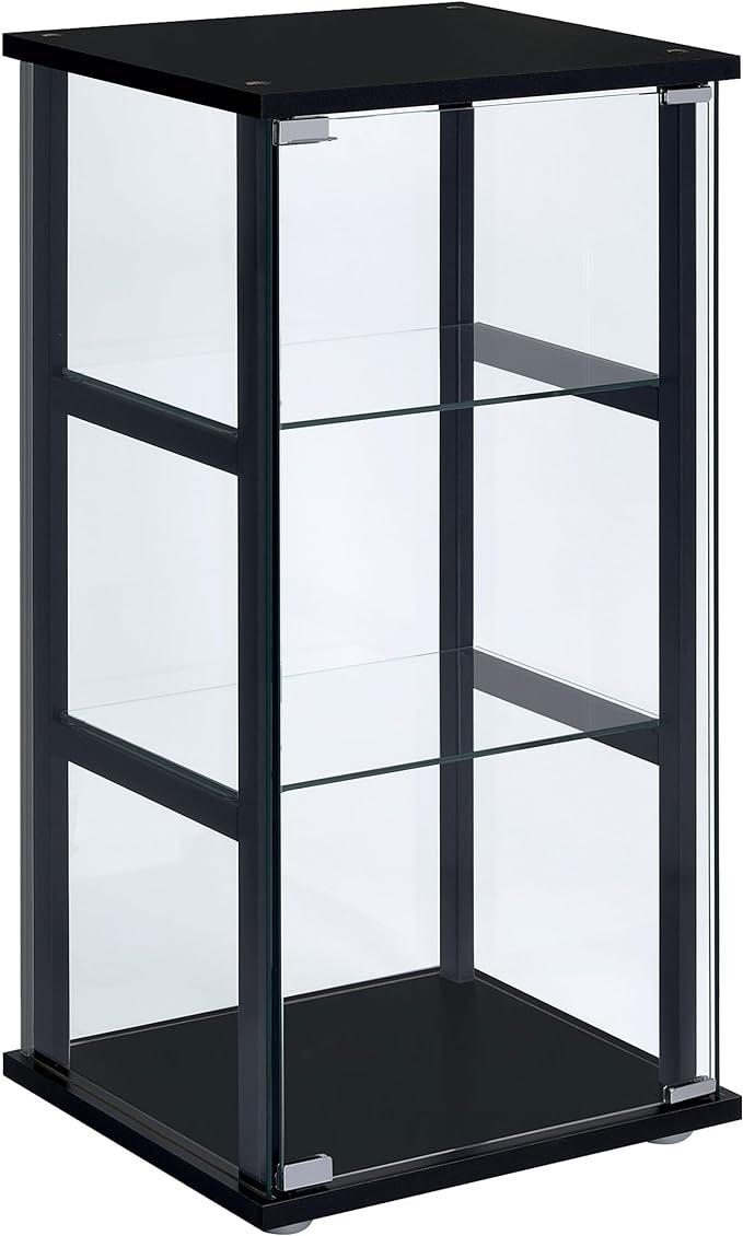 Coaster Home Furnishings Cyclamen 34-inch 3-Tier Clear Tempered Glass Curio