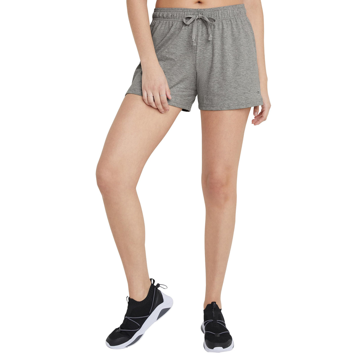 Champion Women's 5" Lounge Shorts, Standard Fit, Lightweight, Available in Regular and Plus, Oxford Gray, Small