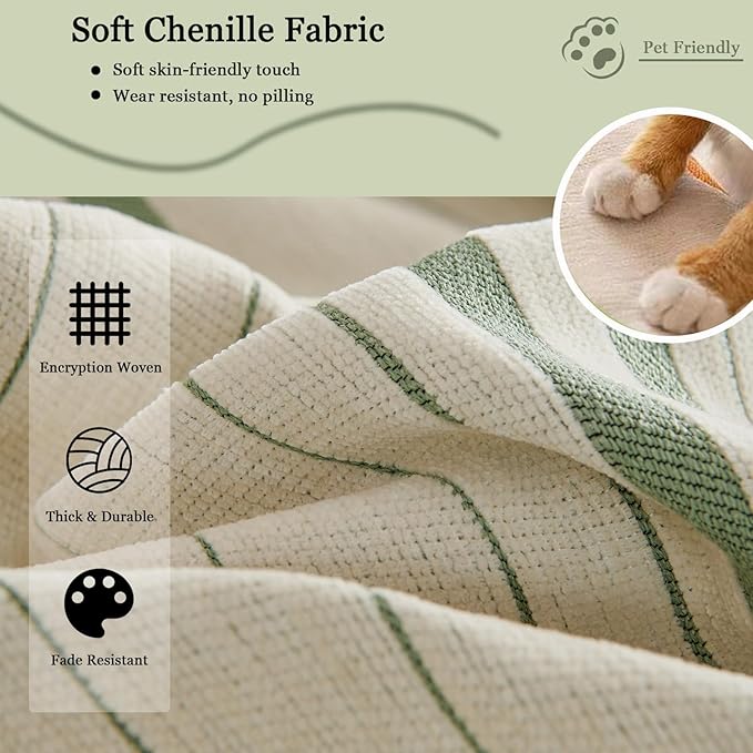 DREAMINGO Couch Cover Washable Chenille Sofa Protector