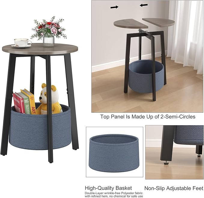 sthmec Small Round Side End Table