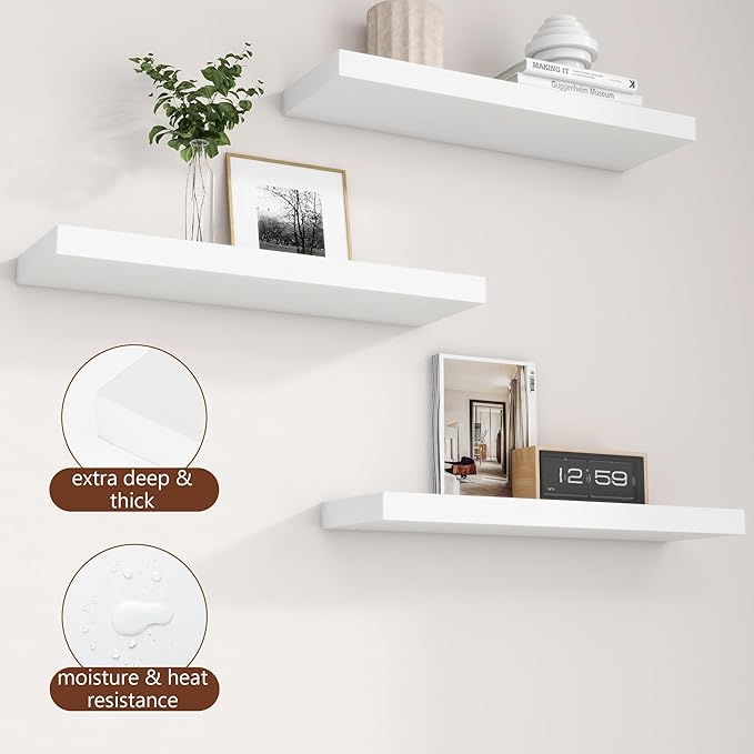 fuqing White Floating Shelves for Wall