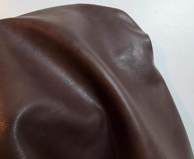 Dark Brown Soft Faux Vegan PU Leather Fabric Sheet by The Yard Synthetic