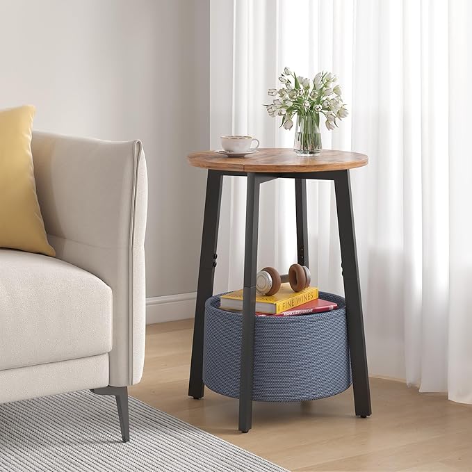 sthmec Small Round Side End Table