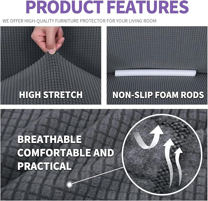 ZNSAYOTX Super Stretch Couch Cover Universal Sofa Covers
