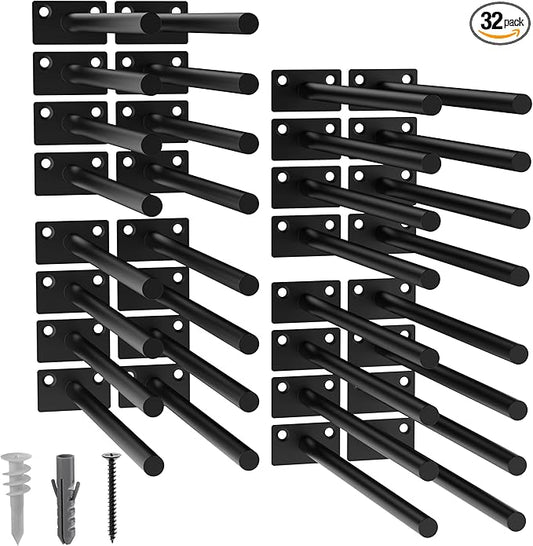 LEOPO 32-Pack 10 inch Floating Shelf Brackets, Hidden Shelf Bracket