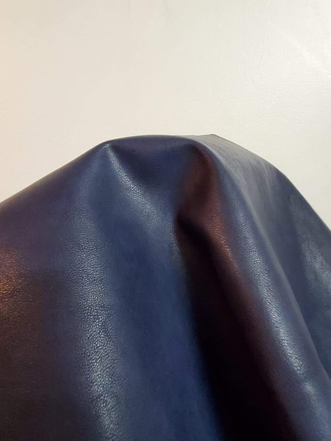 NAT Leathers | Navy Soft Faux Vegan PU Leather by The Yard Synthetic Pleather