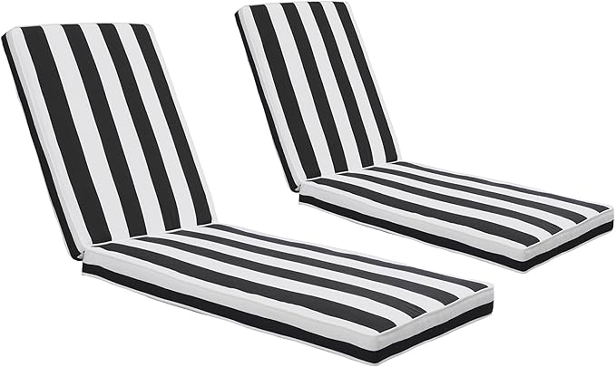 Only choice Chaise Lounge Cushions Outdoor, Fade & Water Resistant Patio Lounge