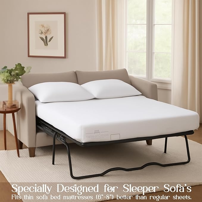 Yarns of Cotton Sleeper Sofa Bed Sheet Set