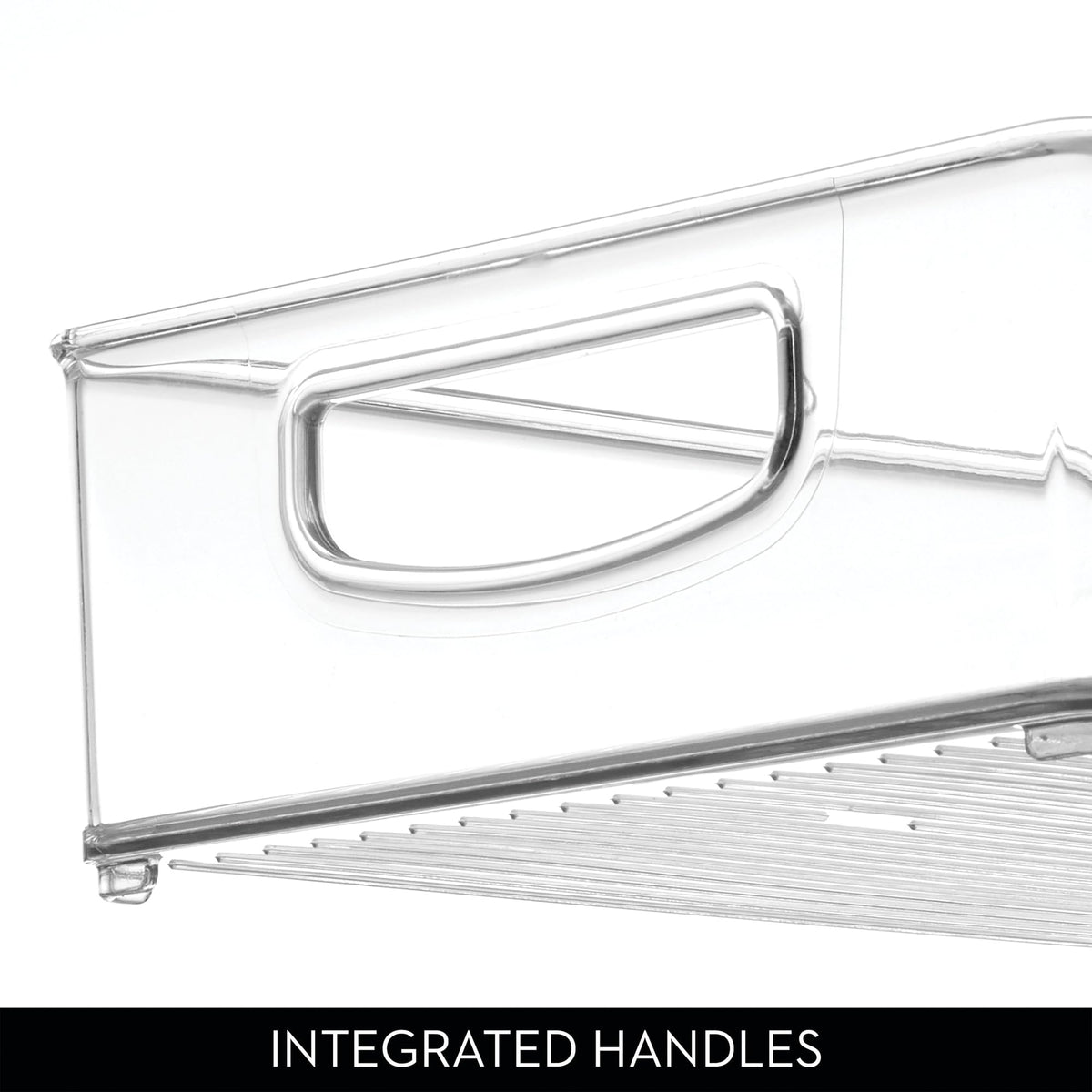 iDesign Stackable Pantry Bin for Kitchen Cabinets, Fridge, or Freezer Storage, Clear, Made in USA