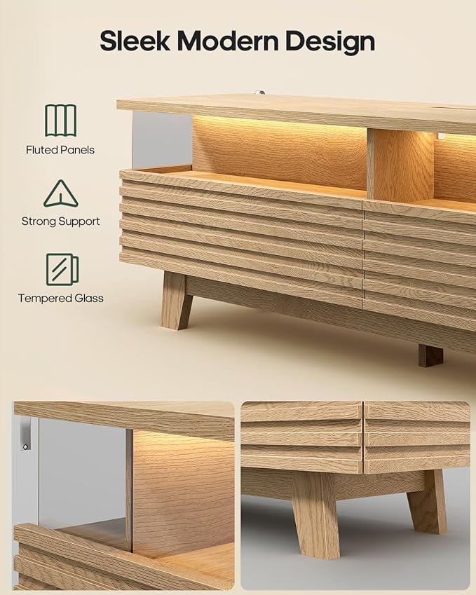 HAUOMS 59" TV Stand for Living Room