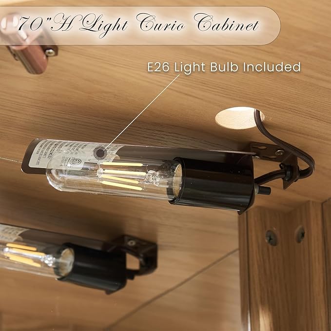 Anwick Corner Display Curio Cabinets