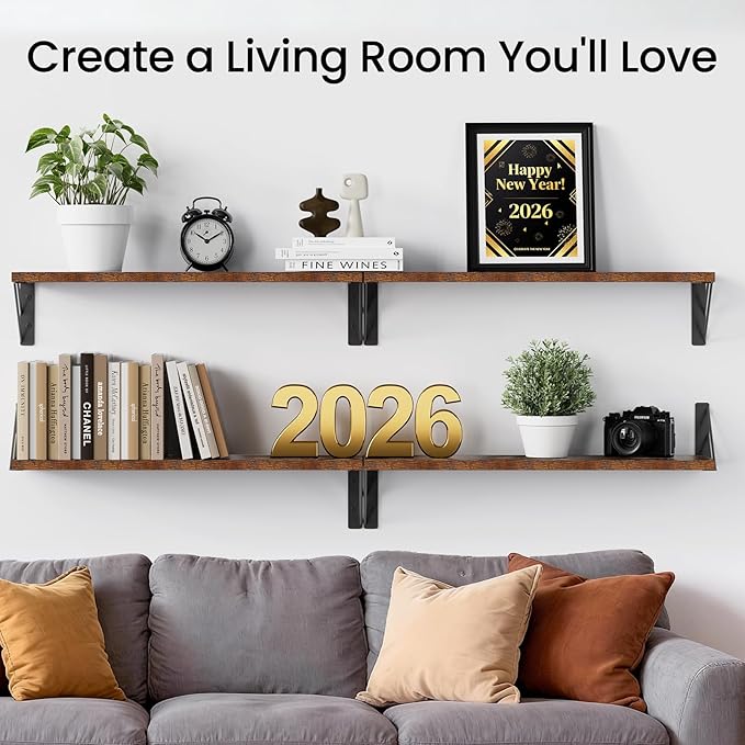 BAYKA Wall Shelves for Bedroom Decor, Floating Shelves for Wall, Display