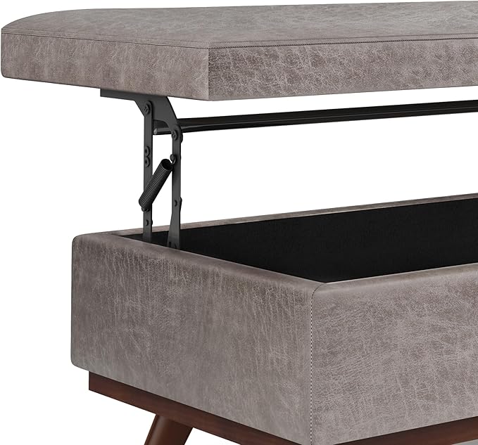 SIMPLIHOME Owen Lift Top Coffee Table Storage Ottoman