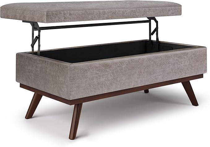 SIMPLIHOME Owen Lift Top Coffee Table Storage Ottoman