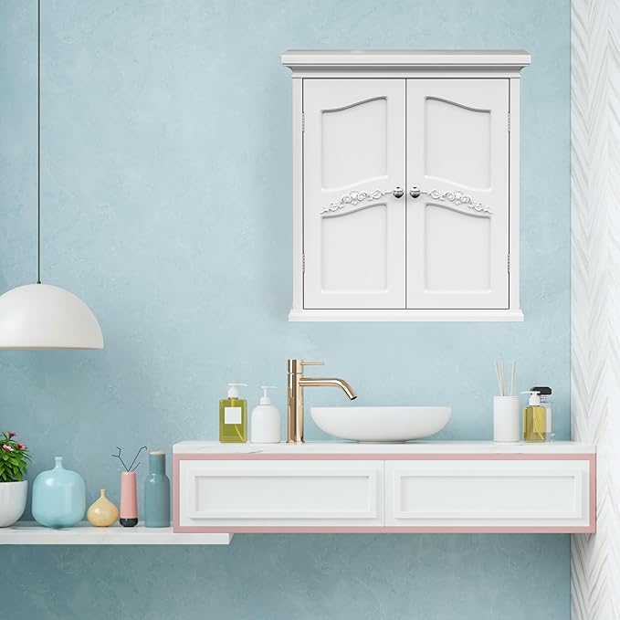 Teamson Home Versailles 22" x 24" Bathroom Wall Cabinet