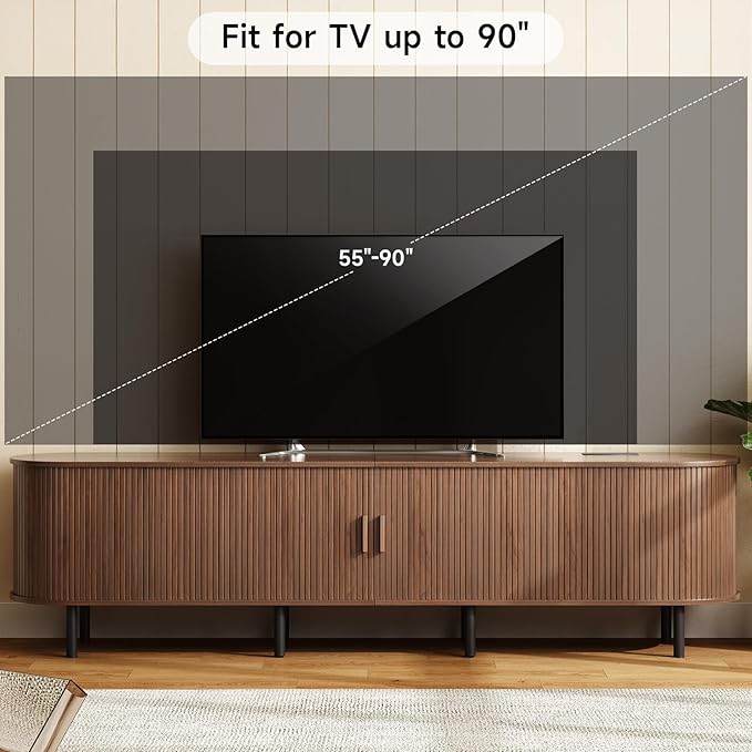 ONBRILL 86.6" TV Stand with Power Outlet