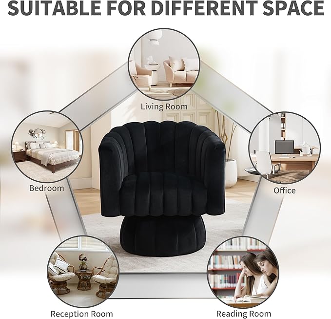 Swivel Accent Barrel Round Chair