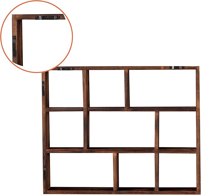 SOFE Small Brown Wood Shadow Box