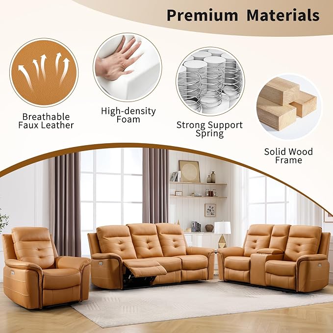 ANJ Power Reclining Loveseat Sofa