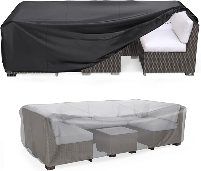 Patio Furniture Set Cover Waterproof, Mrrihand Outdoor Sectional Sofa Set Cover