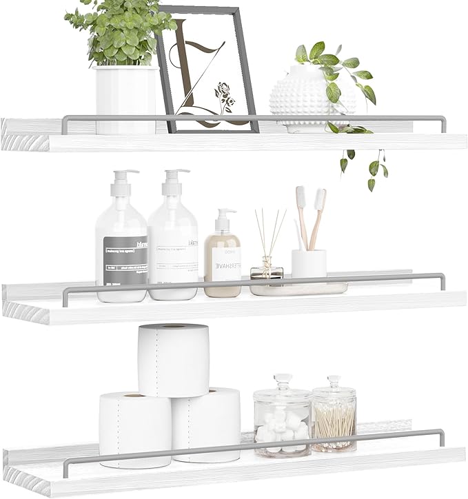 RYOFOBETTO 22 inches Long Floating Shelves, Bathroom Decor Shelves Over Toilet