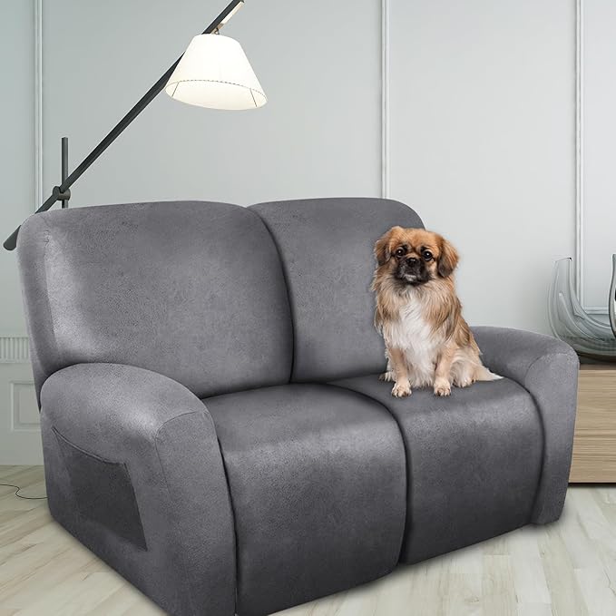 ANARACHON Loveseat Recliner Cover Leather Look Recliner Loveseat Covers