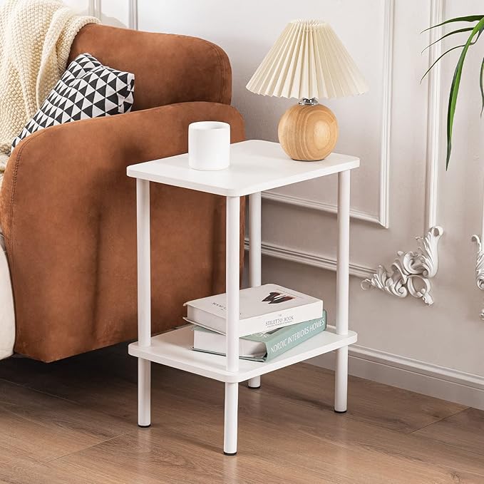 Apicizon 2 Tier End Table Set of 2, Small Side Table
