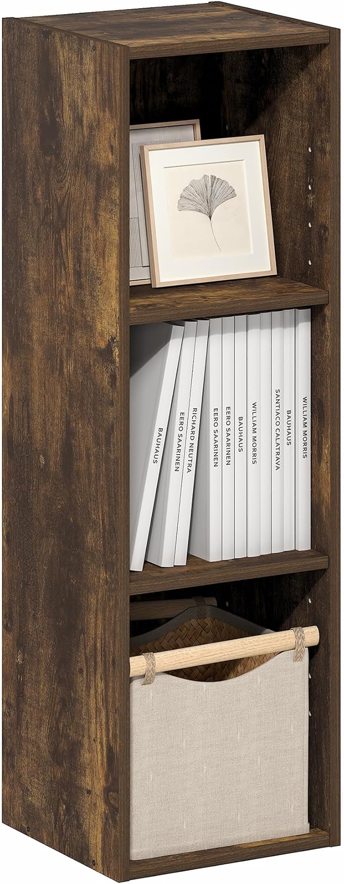 Furinno Fulda Book Shelf, 3-Tier Narrow Bookshelf, Bookcase