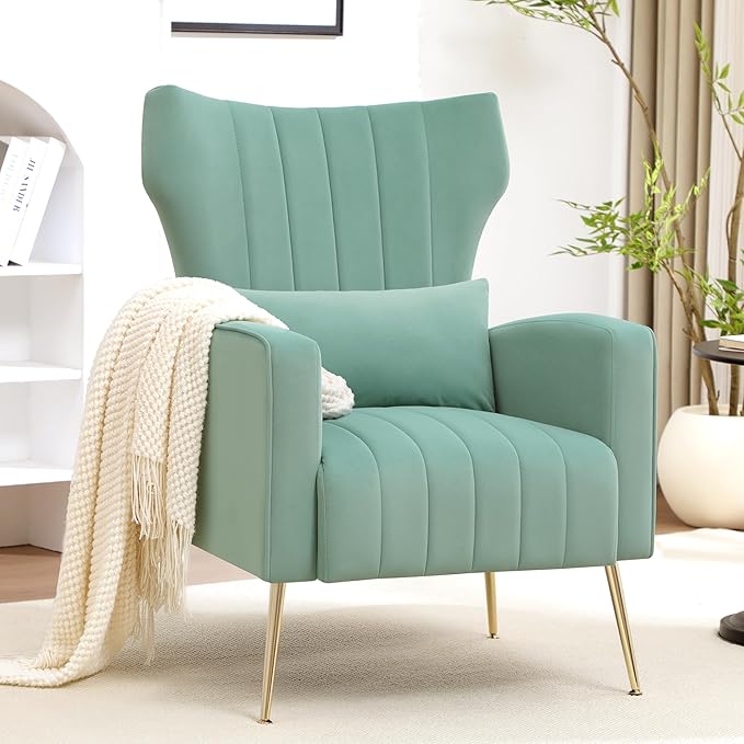 Modern Accent Chair Upholstered Living Room Chair, High Back Arm Chair