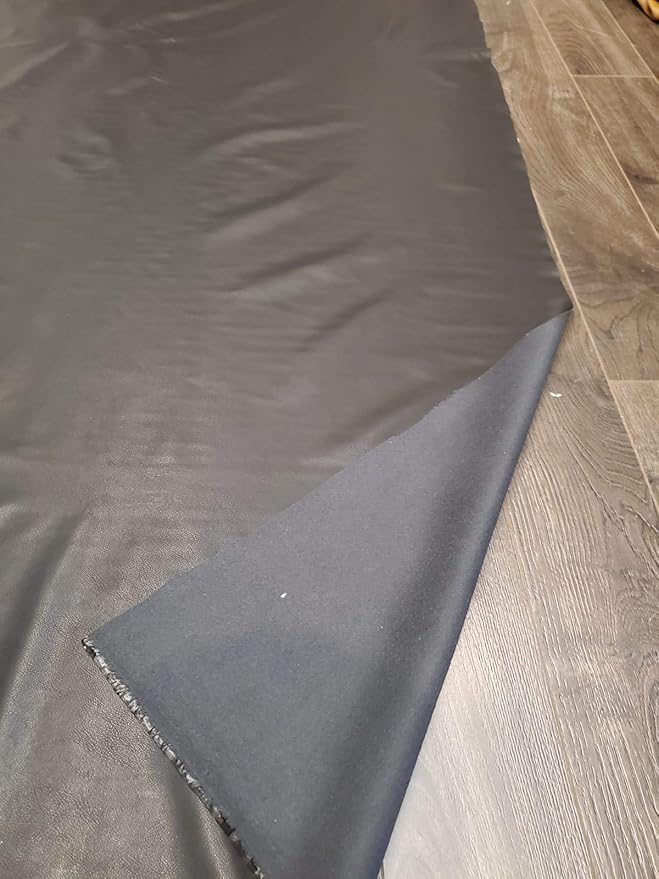 NAT Leathers | Black Soft faux Vegan PU {Peta Approved Vegan} Leather by the