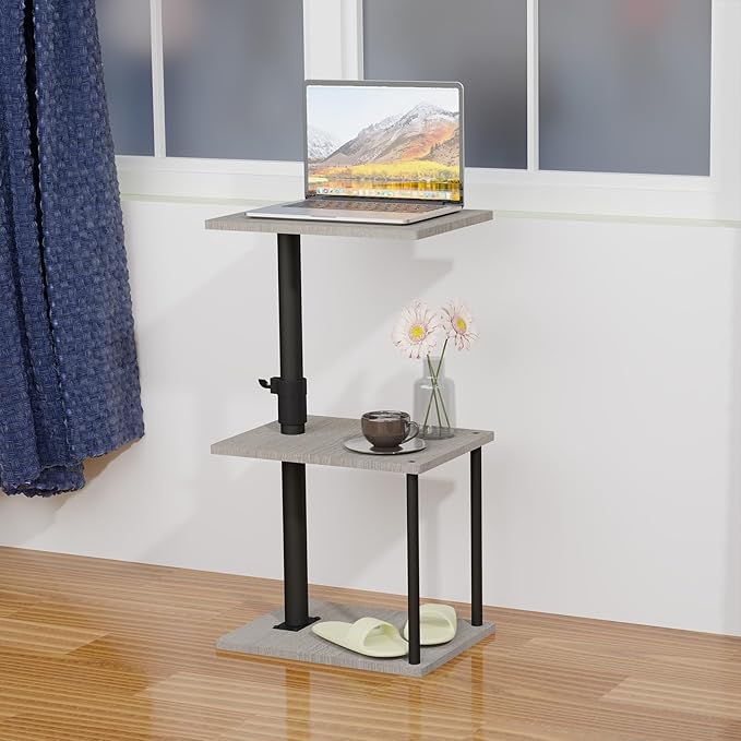 Faesun Swivel Side Table for Couch Arm, Adjustable C End Table for Recliner or