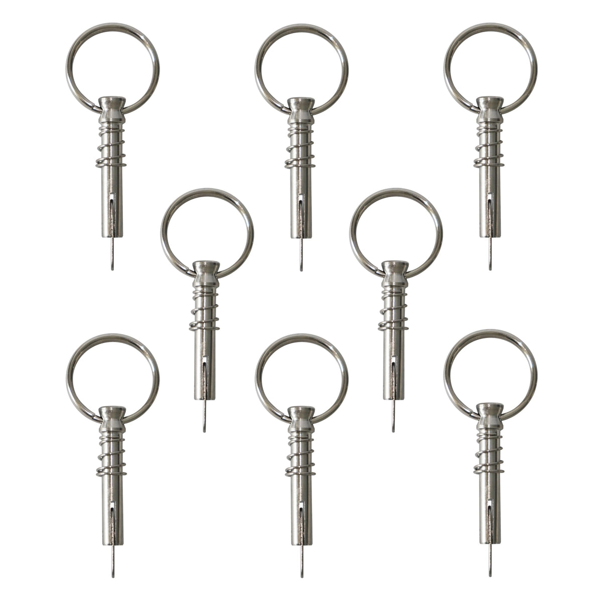 DNB Quick Release Pin - 8 Pcs Marine Grade 316 Stainless Steel 1/4" Diameter Bimini Top Pins - with Pull Ring