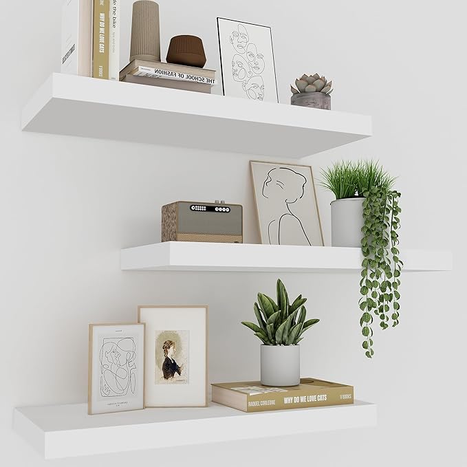 Upassion White Floating Shelves