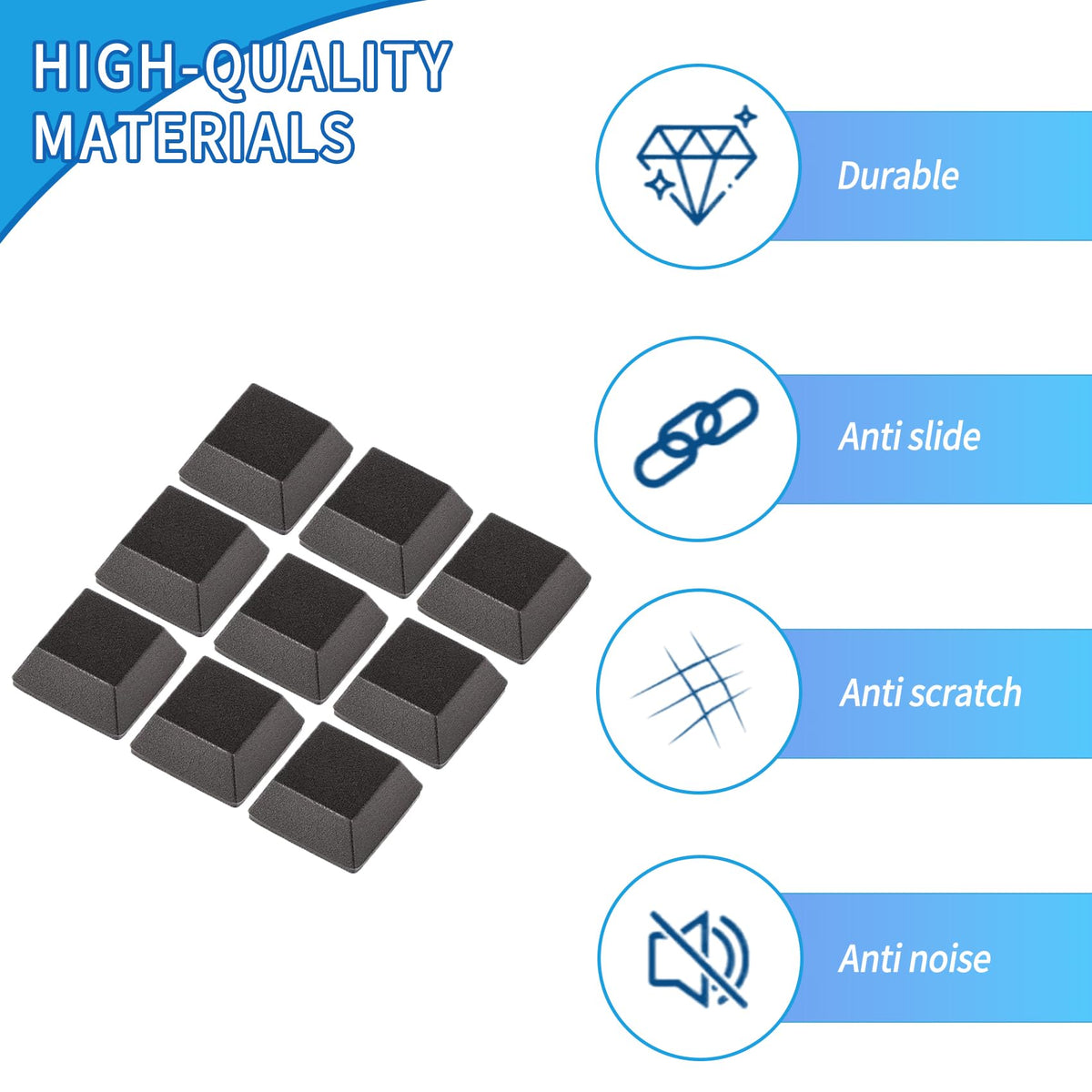 VBHHY 32 Pcs Adhesive Rubber Feet for Electronics, Rubber Bumpers self Adhesive