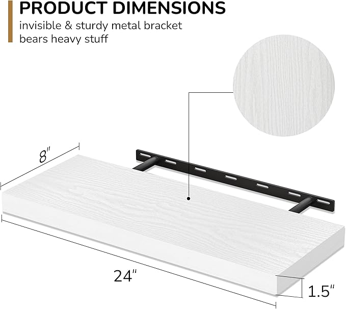 Fun Memories 24 Inch Floating Shelves
