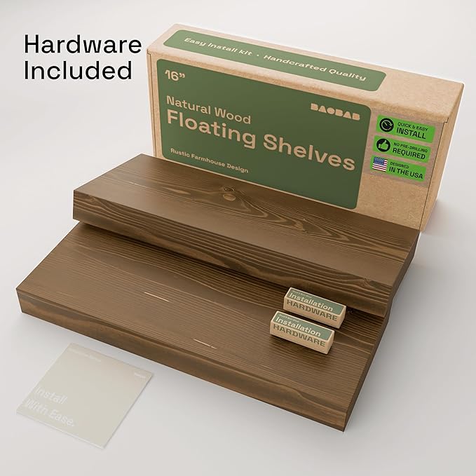 BAOBAB WORKSHOP Wood Floating Shelves