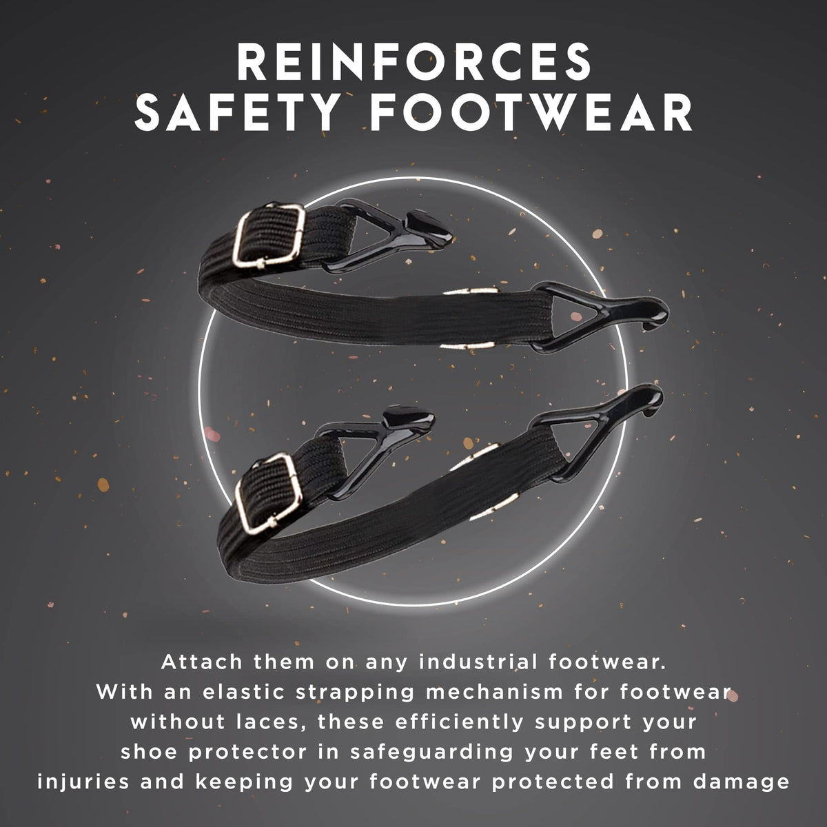 STLFLX - MetGUARDZ Replacement Straps, Replacement Straps for Pull-On Safety Boots and Shoes, Metatarsal Guard Straps, 4 Adjustable Straps per Set