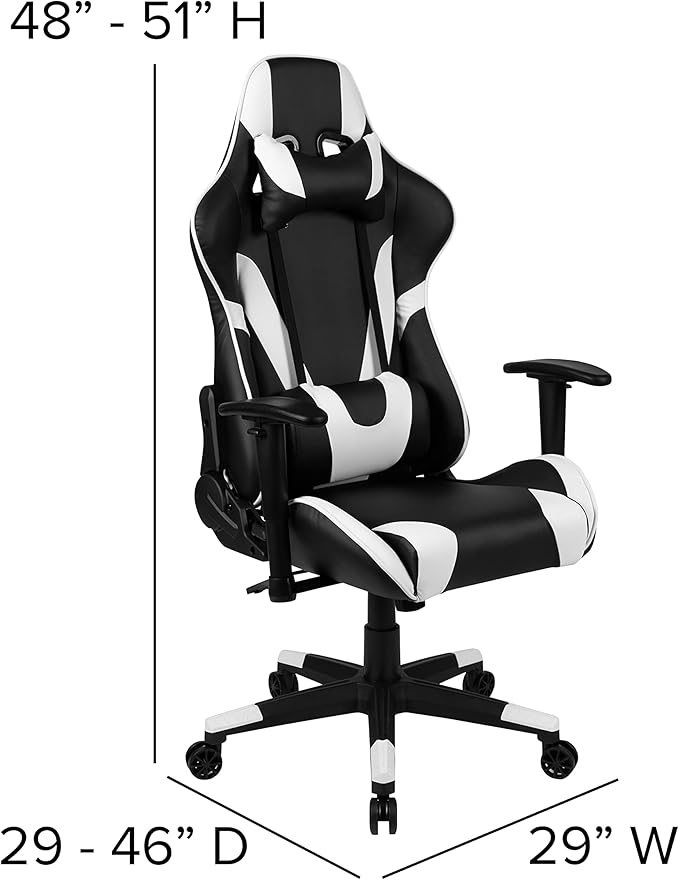 Flash Furniture X20 Fully Reclining LeatherSoft Racing Style Gaming Chair