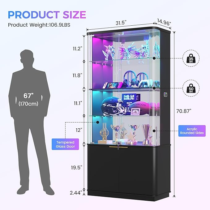 71" Tall RGB Display Cabinet