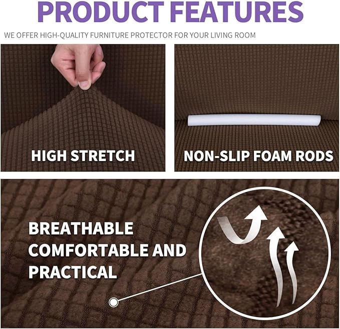 ZNSAYOTX Super Stretch Couch Cover Love Seat Sofa Covers