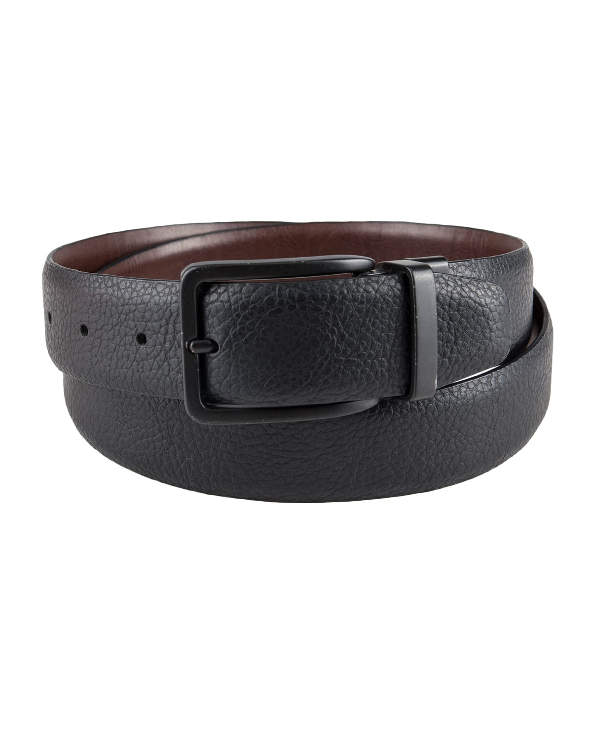 Kenneth Cole Men's (Single Reversible Belt), Black/Brown Pebble, Large (38-40)