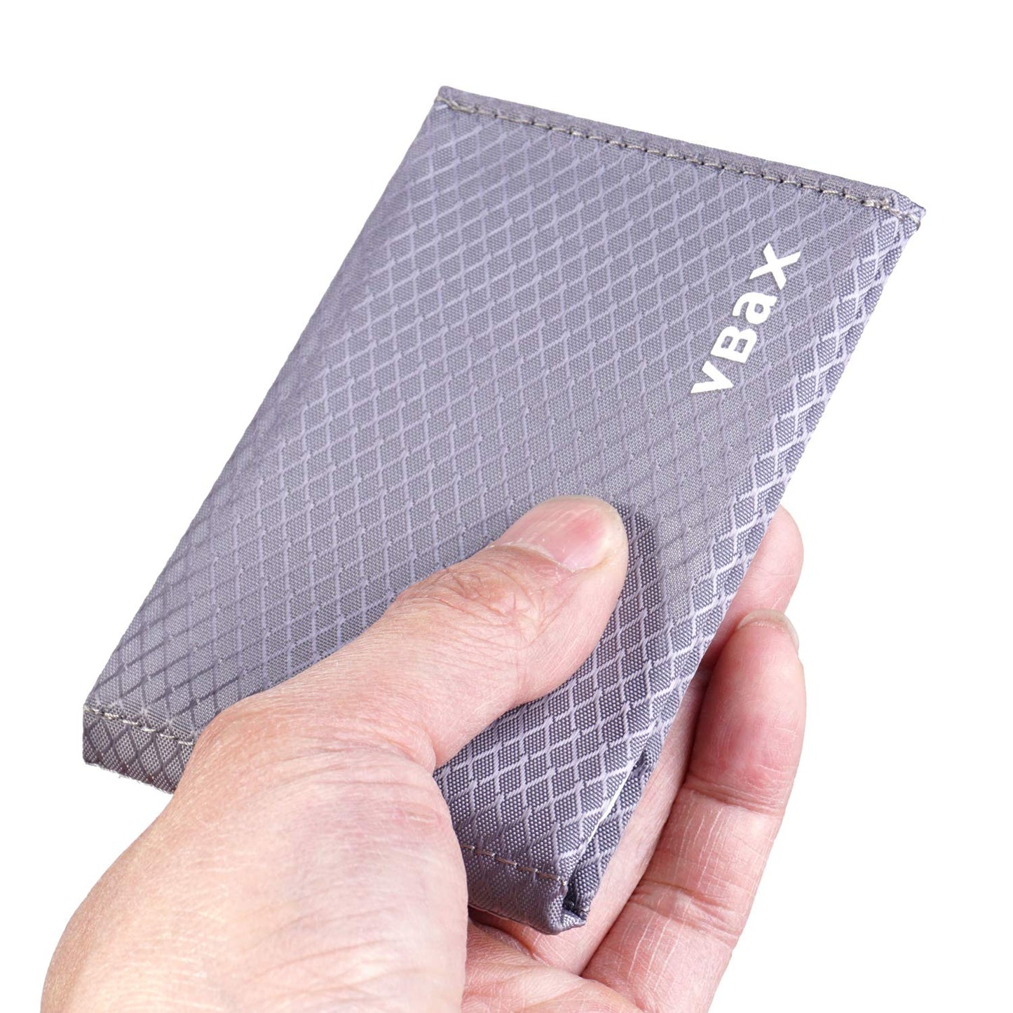 VBAX Microfiber Waterproof RFID Slim Bifold Wallet for Men - Minimalist Front Pocket Card Holder Holds up to 10 Cards and Cash, Grey
